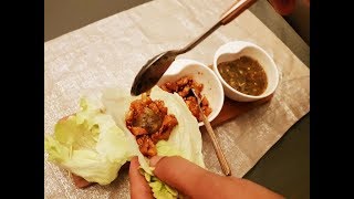 Lettuce Wrap With Kiwi Sauce  Healthy Fusion Recipe By Chefs Diary [upl. by Anire]