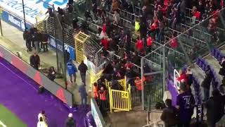 RSC Anderlecht  Standard de Liege  Fights before the match [upl. by Notsag]