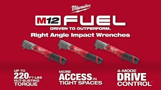 Milwaukee® M12 FUEL™ Right Angle Impact Wrenches [upl. by Deroo234]