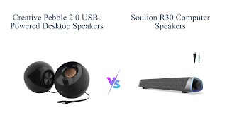 🔊 Creative Pebble vs SOULION R30 Best USBPowered Desktop Speakers Comparison 🎵 [upl. by Aivun]