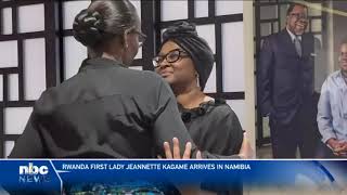 Rwanda First Lady Jeannette Kagame arrives in Namibia  nbc [upl. by Segal]