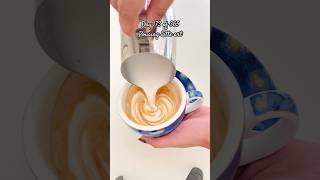 Latte art learning🤍☕️ latte latteart coffee coffeeart 365dayschallenge learningnewthings try [upl. by Limbert]