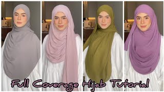 Simple And Easy Full Coverage Hijab Tutorial । New Hijab Style 2024 । [upl. by Aseena]