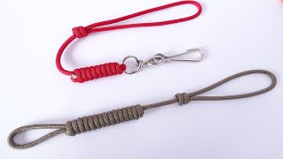 Adjustable Sliding Knot Paracord Wrist Lanyard  How to Make a Paracord Lanyard  CBYS Tutorial [upl. by Chill557]