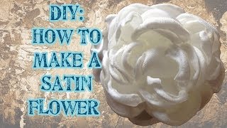 DIY How to make a Satin Flower No Die Needed  Craftbrulee [upl. by Jarib]