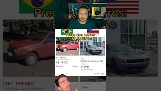 Preços dos carros entre BRASIL e ESTADOS UNIDOS  shorts dinheiro react curiosidades [upl. by Beall436]