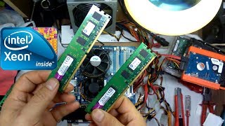 44 8GB DDR2 Kllisre RAMGigabyte GAG41M Combo XEON X5460 331GHz OVERCLOCK [upl. by Linson]