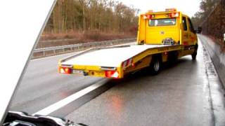 The german quotYellow Angelsquot ADAC on the Autobahn at work [upl. by Farley]