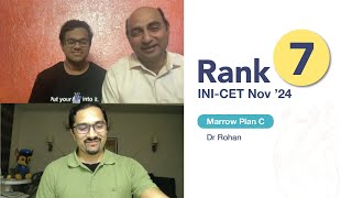 Dr Rohan Rank 7 INICET Nov24 Plan C did 10 QBank modules daily crafting his own Marrowthon [upl. by Atteuqcaj22]