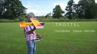 Trottel  Park amp Slowflyer Hochdecker Depron 600mm [upl. by Aret]