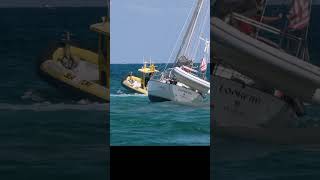 Boat CRASHES into the Sandbar with Rough Waves [upl. by Llekcir]