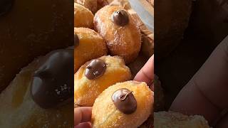 Easy Stuffed Donuts donuts shorts baking chocolate [upl. by Noevart]