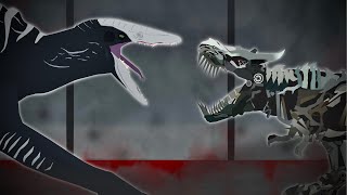 Skullcrawler vs Grimlock  Monsterverse vs Transformers  Sticknodes Animated Fight [upl. by Ernestus]