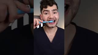 toothbrush dentist satisfying comedy makeup homemade diy braces teeth youtubeshorts [upl. by Leirad]