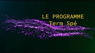 Programme Term Spécialité [upl. by Acirret357]