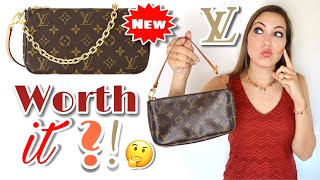 Updated LV Pochette Accessoires with a chain  Louis Vuitton new model 2023 worth it [upl. by Nbi]