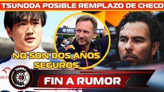 ¡FIN A RUMORES EL PATRON REVELA LA VERDAD DEL CONTRATO DE CHECO PÉREZ TSUNODA POSIBLE REEMPLAZO [upl. by Jackquelin]