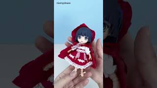 niannyyhouse Red Dress 112 BJD OB11 43 inches 11 cm Doll Action Figures Clothing dollclothes [upl. by Bissell582]