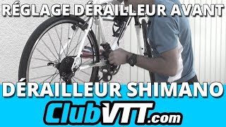 Derailleur SHIMANO  Réglage dérailleur avant vtt  025 [upl. by Mareah]