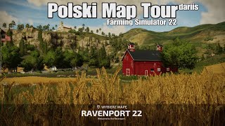 Ravenport 22 Polski Map Tour 4K konsole Farming Simulator 22PS5 [upl. by Sallad]