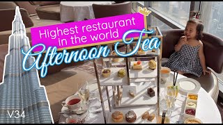 Luxury High Tea  Highest Restaurant and Lounge in the World  AtMosphere Burj Khalifa [upl. by Ttirb]