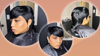 FAST EASY BEGINNER FRIENDLY Mohawk Quick Weave Slay  Velvet Tara  Felicia Inspire [upl. by Kcir158]