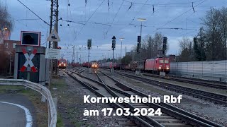 Zugverkehr im Rbf Kornwestheim an einem wolkigen Märzabend 17032024 [upl. by Fabian]