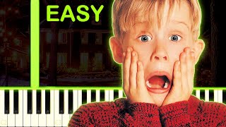 HOME ALONE THEME  EASY Piano Tutorial [upl. by Ancell61]