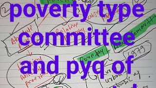 povertytype of poverty and committees and pyq of uppsc exam in 3 minutes with handwritten notes [upl. by Einnahc]