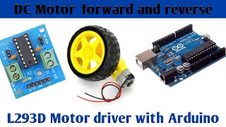 DC Motor forward and reverse using l293d motor driver module [upl. by Yttel]