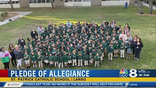 St Patrick Catholic School Pledge of Allegiance [upl. by Yna]