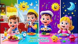 Good Manners For Kids  Good Habit For Kids by KidssVentures [upl. by Hsak]