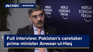 Watch CNBCs full interview with Pakistans caretaker prime minister ahead of elections in February [upl. by Darnoc]