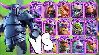 PEKKA VS ALL EVOLUTION CARDS  Clash Royale Challenge [upl. by Aranat]