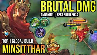 MINSITTHAR BEST BUILD 2024  BUILD TOP 1 GLOBAL MINSITTHAR GAMEPLAY  MOBILE LEGENDS✓ [upl. by Namielus]