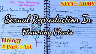 Class 12 Biology Chapter 2  Notes  Stamen Microsporangium And Pollen Grain  CBSE  NEET 🔥💯 [upl. by Dallas]