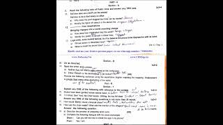 12th English 2nd Mid Term Test 2022 Original Question Paper [upl. by Einnhoj]