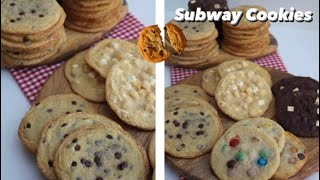 Die leckersten Subway Cookies einfach selber backen  Macadamia  Chocolate Chip  Double chocolate [upl. by Ahsek]