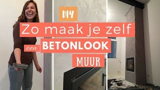 Zo maak je zelf een betonlook muur  DIY [upl. by Abdul]