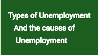 Types of unemployment [upl. by Nairred]