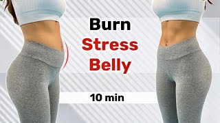 10 Min DeBloating Workout  Quick Burn Stress Belly  Effective PMS Workout [upl. by Stephana]