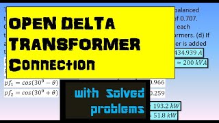 OpenDelta VV Transformer Connection with Solved Problems [upl. by Yursa]