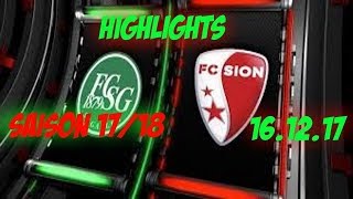 Fc St Gallen vs Fc Sion 161217 [upl. by Uba978]