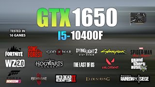 GTX 1650  i5 10400F  Test in 16 Games in 2023  GTX 1650 Gaming [upl. by Critchfield203]