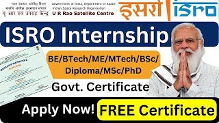 ISRO internship opportunity  Get Guaranteed 100 Internship in ISRO without any Fees and Exam 🚀🚀 [upl. by Marcy]