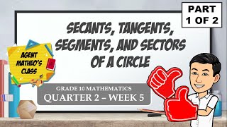 Math 10 Q2 Week 5 Part 1 of 2  Secants Tangents Segments and Sectors of a Circle [upl. by Lunette]