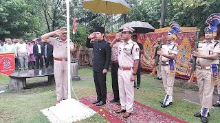 Divisional Commissioner Kashmir Vijay Kumar Bidhuri hoists Tricolour in Div Com Office At Srinagar [upl. by Yevoc866]