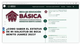 ✅ COMO SE SI MI SOLICITD DE LA BECA BENITO JUAREZ EDUCACION BASICA FUE ACEPTADA 2023 [upl. by Ahcim171]