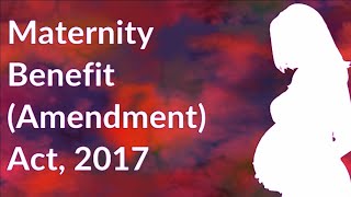 Maternity Benefit Amendment Act 2017 [upl. by Stelle]