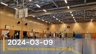 Halmstad BC U17 Grå vs Malbas P09 Vit [upl. by Anaibib]